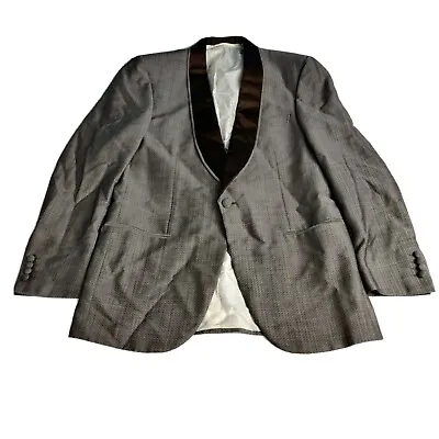 VTG Brioni Falstaff 1 Button Smoking Dinner Jacket Blazer Sz 50 R Brown Tuxedo  • $197
