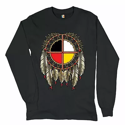 The Medicine Wheel Dreamcatcher Long Sleeve T-shirt Native American Symbol • $28.95