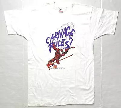 Vintage 90’s 1993 T Shirt Carnage Rules MVS635 Marvel Comic Images Single Stitch • $750