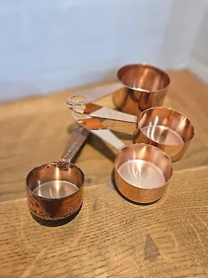 4 Aluminum Copper Measuring Cups • $15
