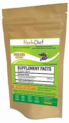 Mucuna Pruriens 10:1 L-Dopa Extract Powder Natural Dopamine 1000g • $130.19