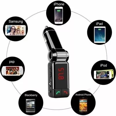 Universal Wireless Bluetooth FM Transmitter Car MP3 Radio Player USB Charger  • £6.99