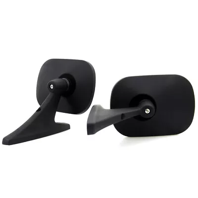 SQUARE BLACK FENDER DOOR MIRROR PAIR  VINTAGE CLASSIC CAR   ( 2pcs ) • $72.14