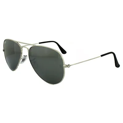£100 • Buy Ray-Ban Sunglasses Aviator 3025 W3275 Silver Grey Mirror Small 55mm