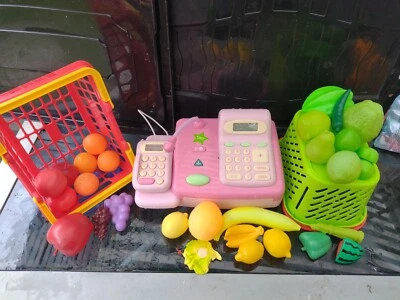£8 • Buy Kids  Electronic Cash Register Toy Supermarket Till & Play Food, Baskets,