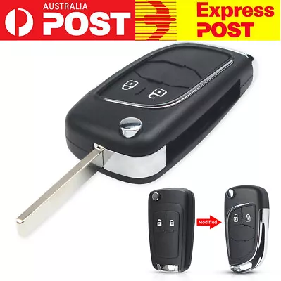 For Holden Barina Cruze Trax 2 Buttons Flip Remote Car Key Blank Shell Case Fob • $8.58