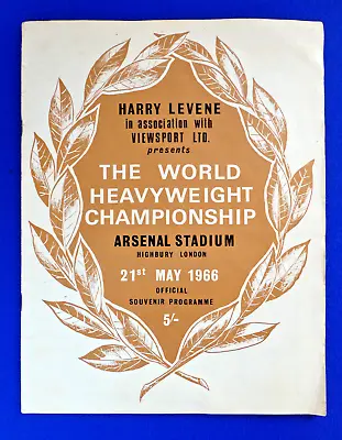 Muhammad Ali - Henry Cooper World Heavyweight Championship 21 May 1966 Programme • £49.99