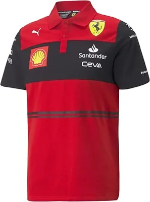 Scuderia Ferrari F1 Team Polo Shirt 2022 Red Men's S-XL Official Merchandise • £59