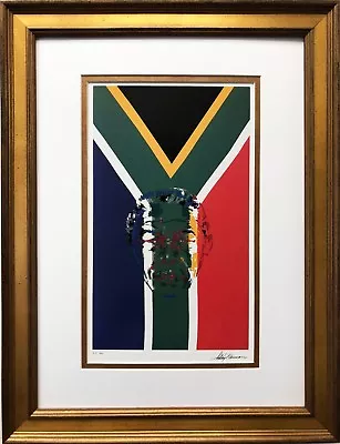 LeRoy Neiman  President Nelson Mandela   CUSTOM FRAMED ART South Africa African • $59.99