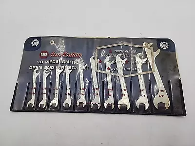 Vintage Napa New Britain 10 Piece Open End Ignition Wrench Set In Original Pouch • $35.10