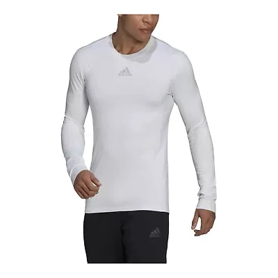 Adidas Techfit ClimaWarm LS Compression Shirt White Size XL (H23121) New • $58.24
