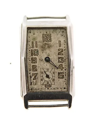 Vintage Stainless Steel Rectangular   Wristwatch Manual Wind • $6.22