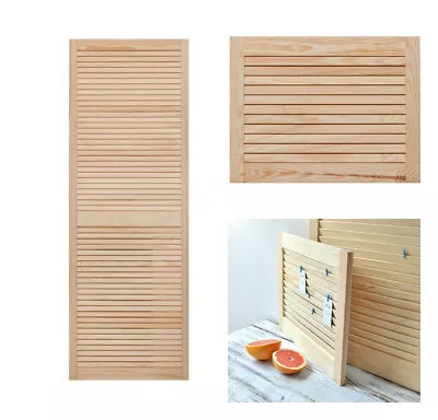 Single Louvre Door| Vented Open Slatted| Natural Pine| Wardrobe & Cabinet Doors • £13.99