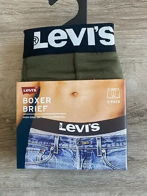 BNWT Mens Levi XL Boxer Shorts / Trunks / Brief 36-38  Pack Levi's Khaki Green • £14.99