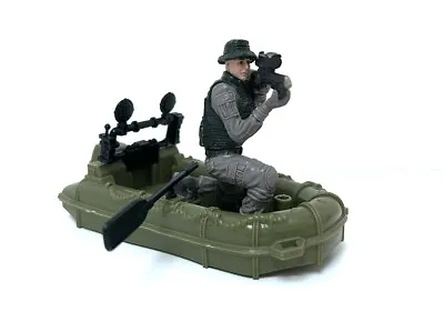 Chap Mei Action Figure Bundle Military Figure And Boat Playset Collectibles • £8.54