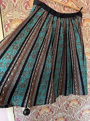 Fab Vintage 60’s Continental Swing Skirt 12 Retro French  • £4.99