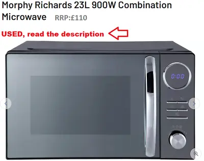 USED Morphy Richards 23L 900W Combination Microwave Convection Oven Grill Cook • £68.93