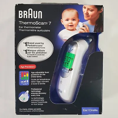 Braun Thermoscan 7 Ear Thermometer For Infants Children Adults White -IRT6520CA • $38.41