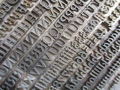 Letterpress Printing Lot Of 24 Pt Goudy Hand Tooled Italic Metal Type • $29.99