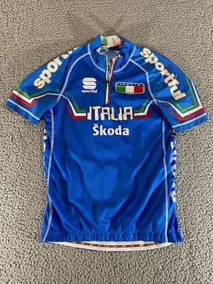 Vintage Sportful Italia Skoda Cycling Jersey Mens Small Bike Racing Shirt USA • $29.99