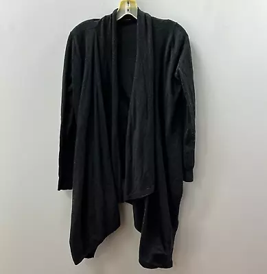 Moda International Women's Black Long Sleeve Open Front Cardigan Sweater Size S • $10.50