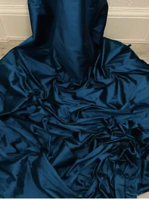 1m  Two Tone Teal Blue Taffeta Fabric 58   Superior Bridal Wear Quality • £5.99