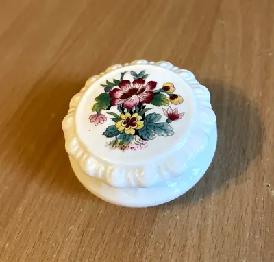 Coalport Bone China Ming Rose Miniature Trinket Pill Dish & Lid • £7.95