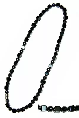 Men Magnetic Hematite Necklace Black Ball Drum Tiger Eye 18  20  22  24  • $16.10