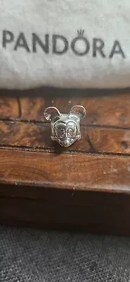 Pandora Disney Mickey’s Mouse Head Charm Pandora Bead ALE 925 #791586 • £1.99