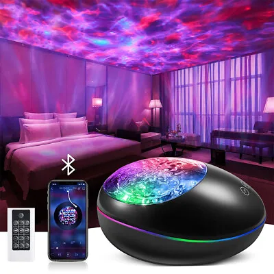 £20.90 • Buy LED Galaxy Star Projector Music Night Light USB Starry Ocean Wave Remote Timer
