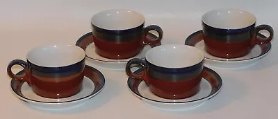 Mikasa Potters Art Fire Song Ben Seibel PF003 Cup & Saucer - Lot Of 4 - EX • $9.99