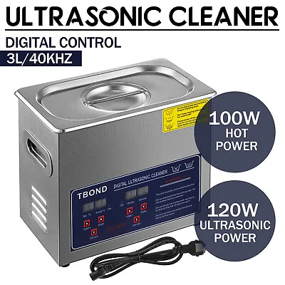 Commercial Ultrasonic Cleaner 3.2L Industry Heated W/Timer Jewelry Ring Glasses • $69.90