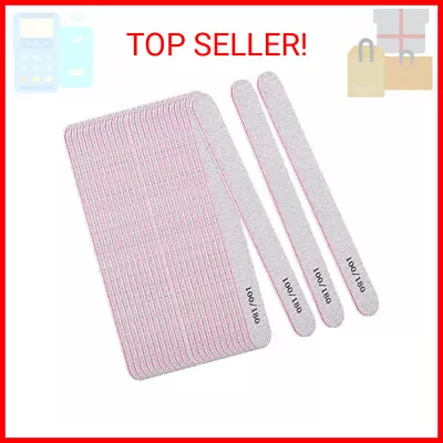 15 Pieces Nail File Bulk 100/180 Grit Nail Files For Acrylic Nails And Natural • $11.46