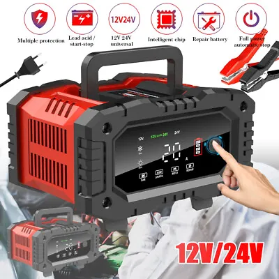 Car Battery Charger 12V/24V 20A Intelligent Automatic Pulse Repair AGM/GEL Motor • $49.39