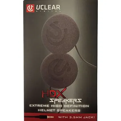 UClear HDX Helmet Speakers 47mm Diameter 3.5mm Jack 111045 • $83.75