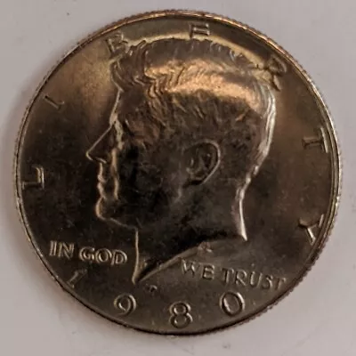 Collectible 1980 KENNEDY HALF DOLLAR JFK 50 Cent Piece **VINTAGE COIN** • $1.39