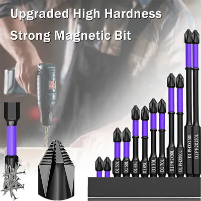 6X Upgraded D1 Anti-Slip And Shock-Proof Bits With Phillips Screwdriver Bits NEW • $17.98