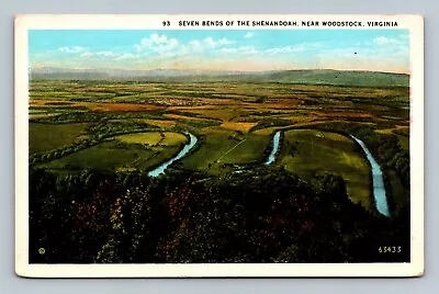 Seven Bends Of The Shenandoah River Near Woodstock VA Virginia Postcard • $2.14