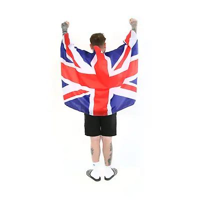 Adults Union Jack Flag Wearable Cape Fancy Dress Coronation Sport Festival Lot • £5.99