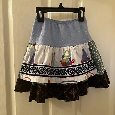 Matilda Jane Embroidered Apron Chicken Skirt Polka Dot Cotton Girls Size 2 • $19.99