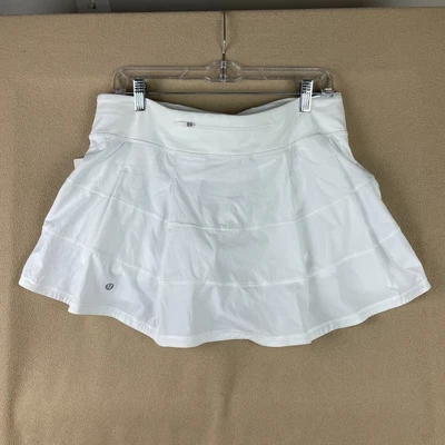 $48.88 • Buy Lululemon Skirt Womens 10 Pace Rival MR Long White $78 Logo NWT New With Tags 