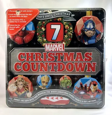 Marvel Countdown To Christmas Tin Advent Calendar Storybook Treasury Stickers • $11.99