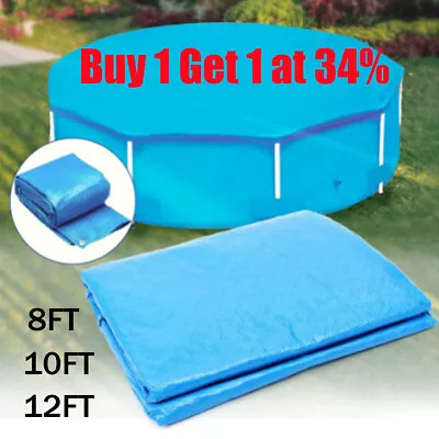 Round Swimming Pool Cover For Outdoor Garden Paddling Family Frame Pools Cover • £12.51