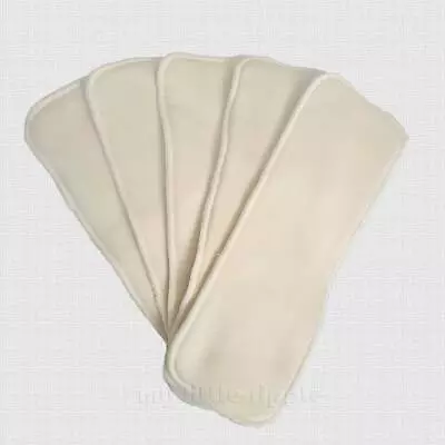 Bulk Reusable Bamboo Cotton Boosters Inserts Liners For Baby Cloth Nappies • $25.99