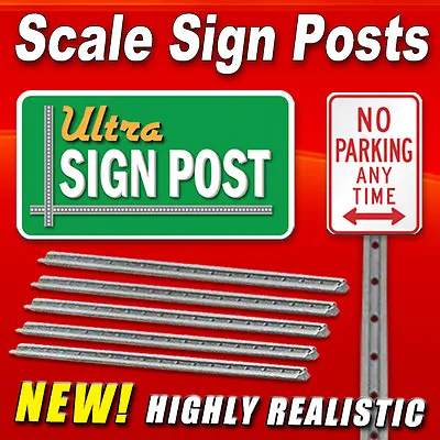 PR7450  1/241/32O Scale Ultra Sign Posts Railroads Dioramas Slot Car Tracks • $11.94