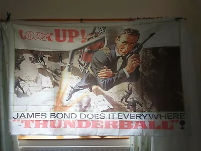 James Bond - Thunderball - Promotional Film Poster As A Large Flag - Cool Item • £29.99