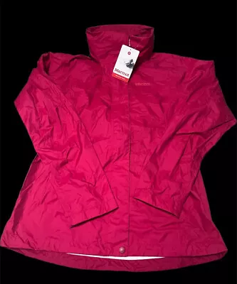 NEW Marmot Women’s Precip Lightweight Nylon Rain Jacket 46200 - Sz S Raspberry • $59.99