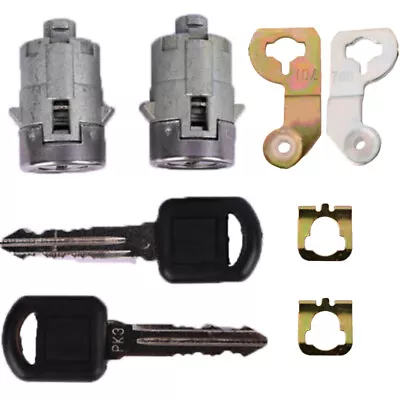 LEFT&RIGHT Door Lock Cylinder Keys & Clips For 2001-2006 CHEVY SILVERADO TAHOE • $10.98