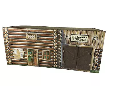 Vintage MARX Toys FORT APACHE Play Set Tin Litho US CAVALRY SUPPLY BUILDING • $25.47