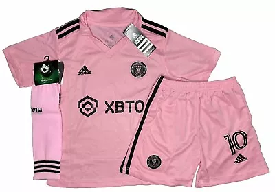 Adidas Miami Lionel Messi Jersey Youth Boys 24 Ages 7-8 BNWT Pink Black MLS 10 • $51.99